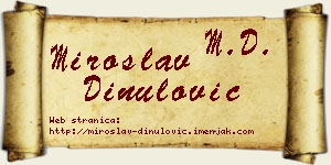 Miroslav Dinulović vizit kartica